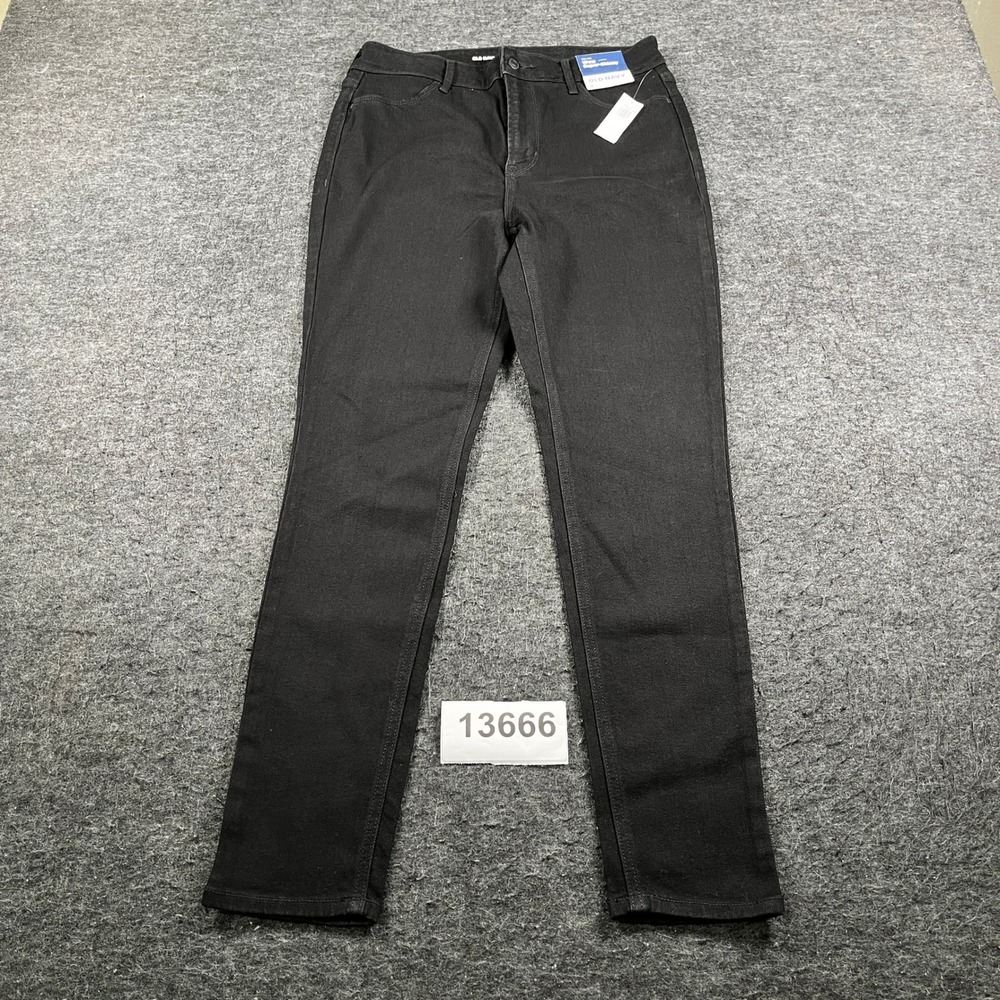 Old Navy Wow Super Skinny Jeans Womens 8 Black Denim Cotton Stretch High-Rise